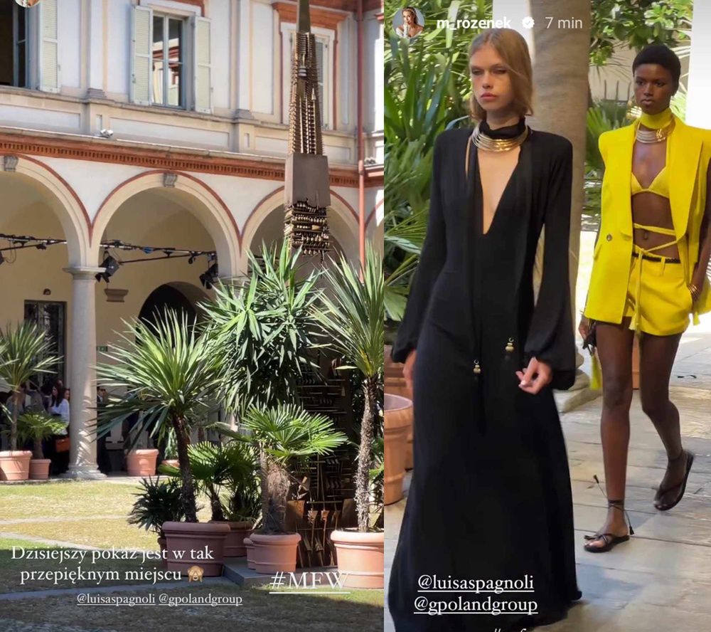 Małgorzata Rozenek Fashion Weeku w Mediolanie