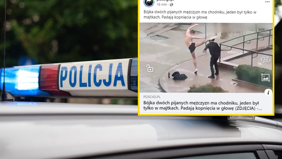 Mężczyźni pobili się na chodniku 