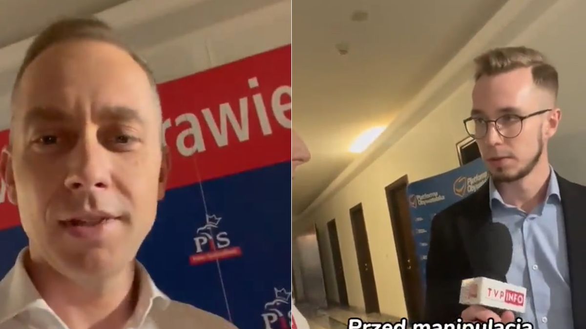 Cezary Tomczyk w "dyskusji" z dziennikarzem TVP