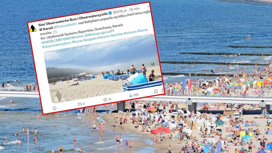 Mgła adwekcyjna nad Bałtykiem
