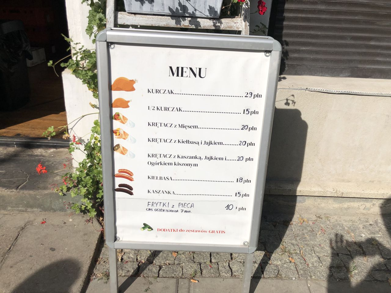 Menu lokalu "Rożenko"