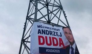 "Andrzej Duda" na Giewoncie. Sprawą baneru zajmie się prokuratura