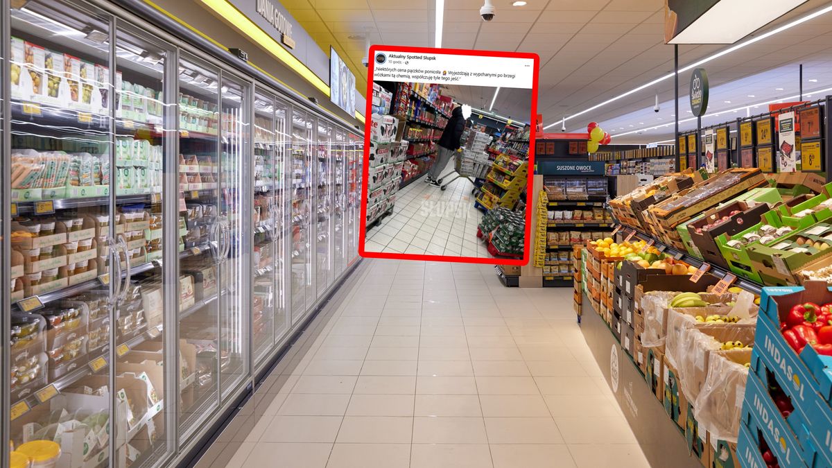 Biedronka. Koszyk wypełniony pączkami.