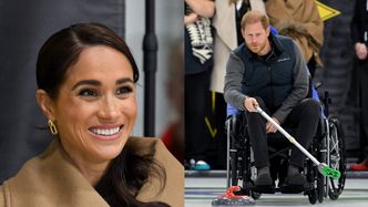 Książę Harry i Meghan Markle w towarzystwie Michael Bublé goszczą na pokazie curlingu na wózkach inwalidzkich (ZDJĘCIA)