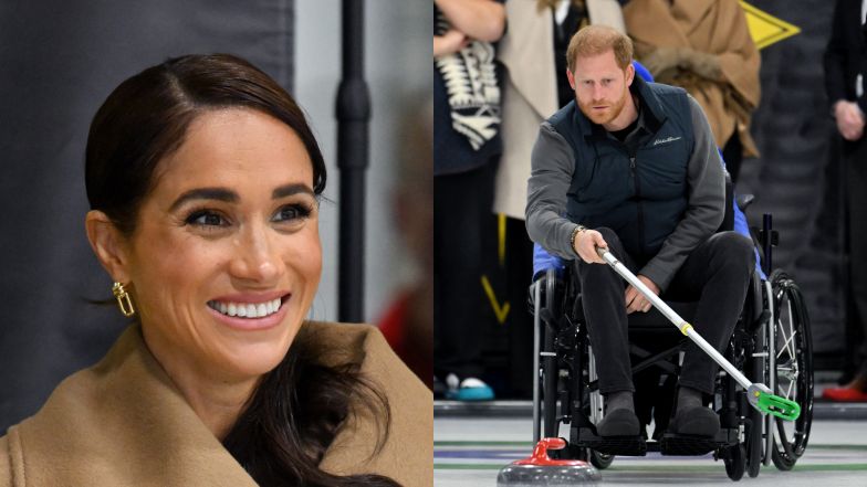 Książę Harry i Meghan Markle w towarzystwie Michael Bublé goszczą na pokazie curlingu na wózkach inwalidzkich (ZDJĘCIA)