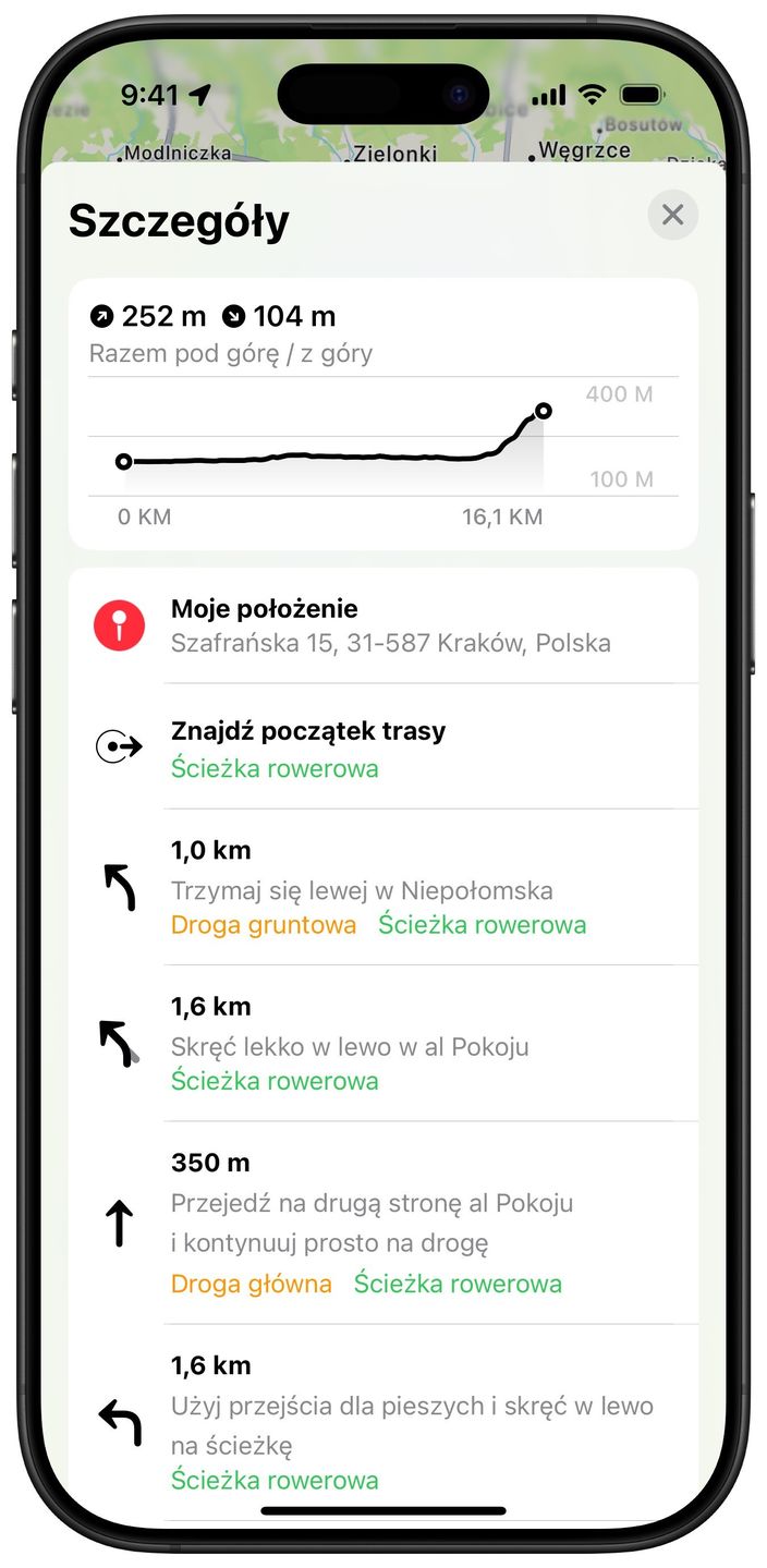 Nowe funkcje w Mapach Apple
