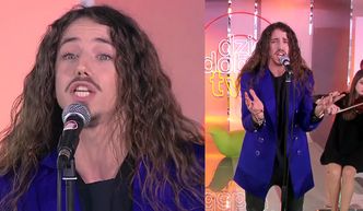 Michał Szpak śpiewa w "Dzień Dobry TVN"