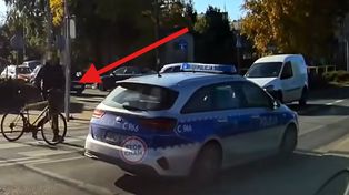 Radiowóz nagrany. Policja nie przepuściła pieszego