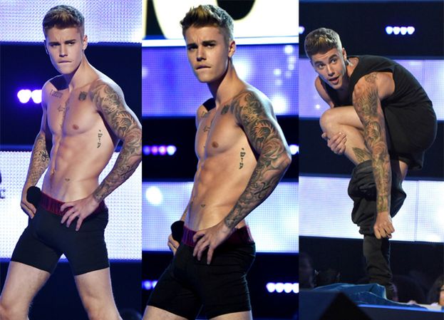 Bieber zrobił striptiz! Został wygwizdany... (ZDJĘCIA)