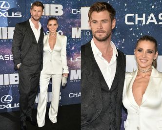 Chris Hemsworth pozuje z żoną na premierze nowych "Facetów w czerni"