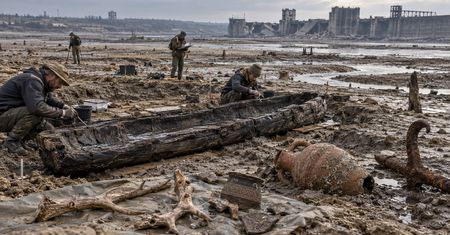 Rosjanie wysadzili tamę i odsłonili skarby sprzed tysięcy lat. Archeolodzy dokonują niezwykłych odkryć na dnie Dniepru