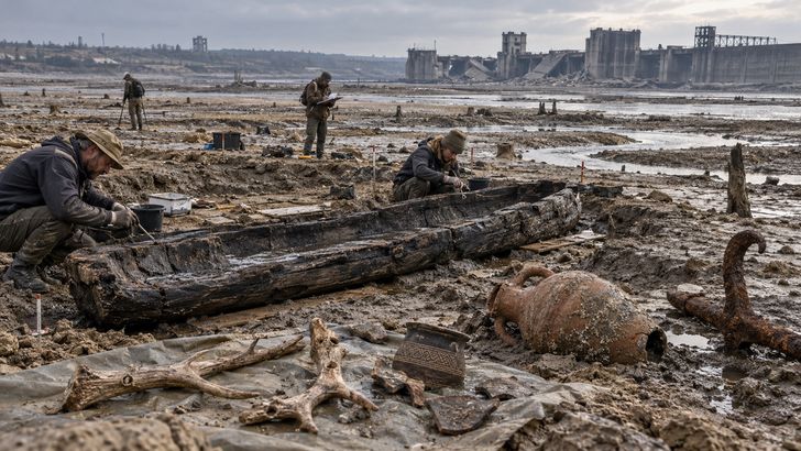 Rosjanie wysadzili tamę i odsłonili skarby sprzed tysięcy lat. Archeolodzy dokonują niezwykłych odkryć na dnie Dniepru