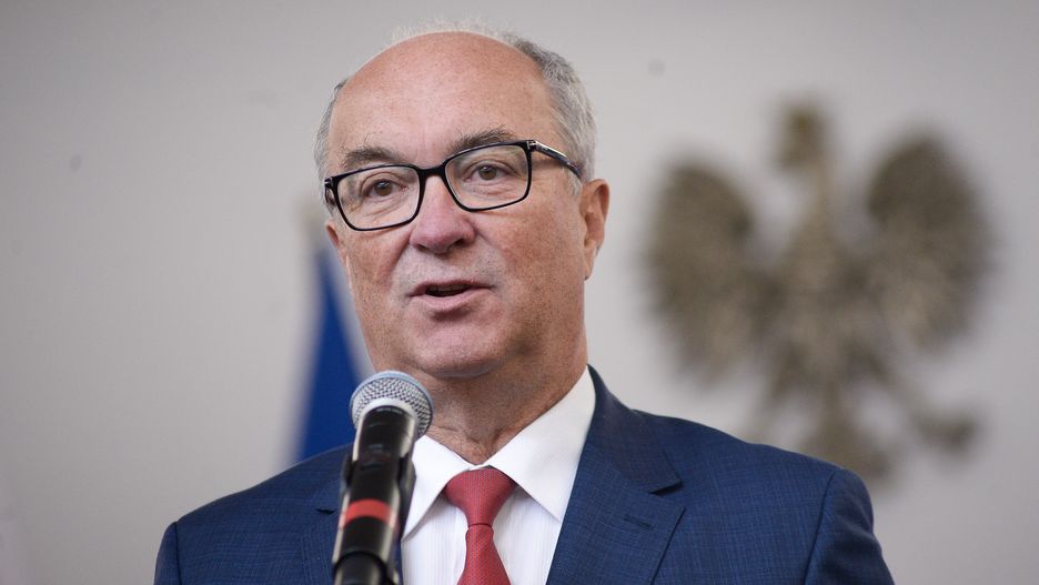 Warszawa, 10.11.2023. Współprzewodniczący Nowej Lewicy Włodzimierz Czarzasty podczas uroczystości parafowania umowy koalicyjnej w Senacie w Warszawie, 10 bm. (amb) PAP/Marcin Obara