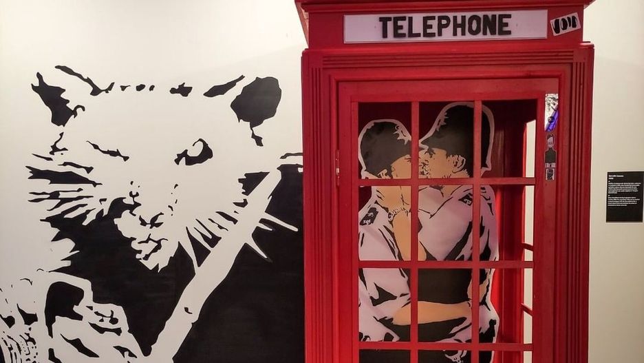 Fragment wystawy "The Art of Banksy. Without Limits" w Centrum Praskim Koneser w Warszawie