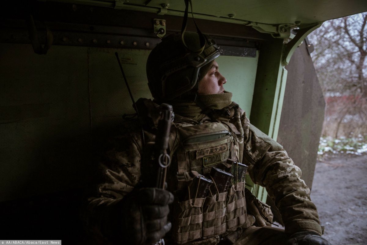 Żołnierz 58. Brygady Zmechanizowanej armii ukraińskiej Pitbull