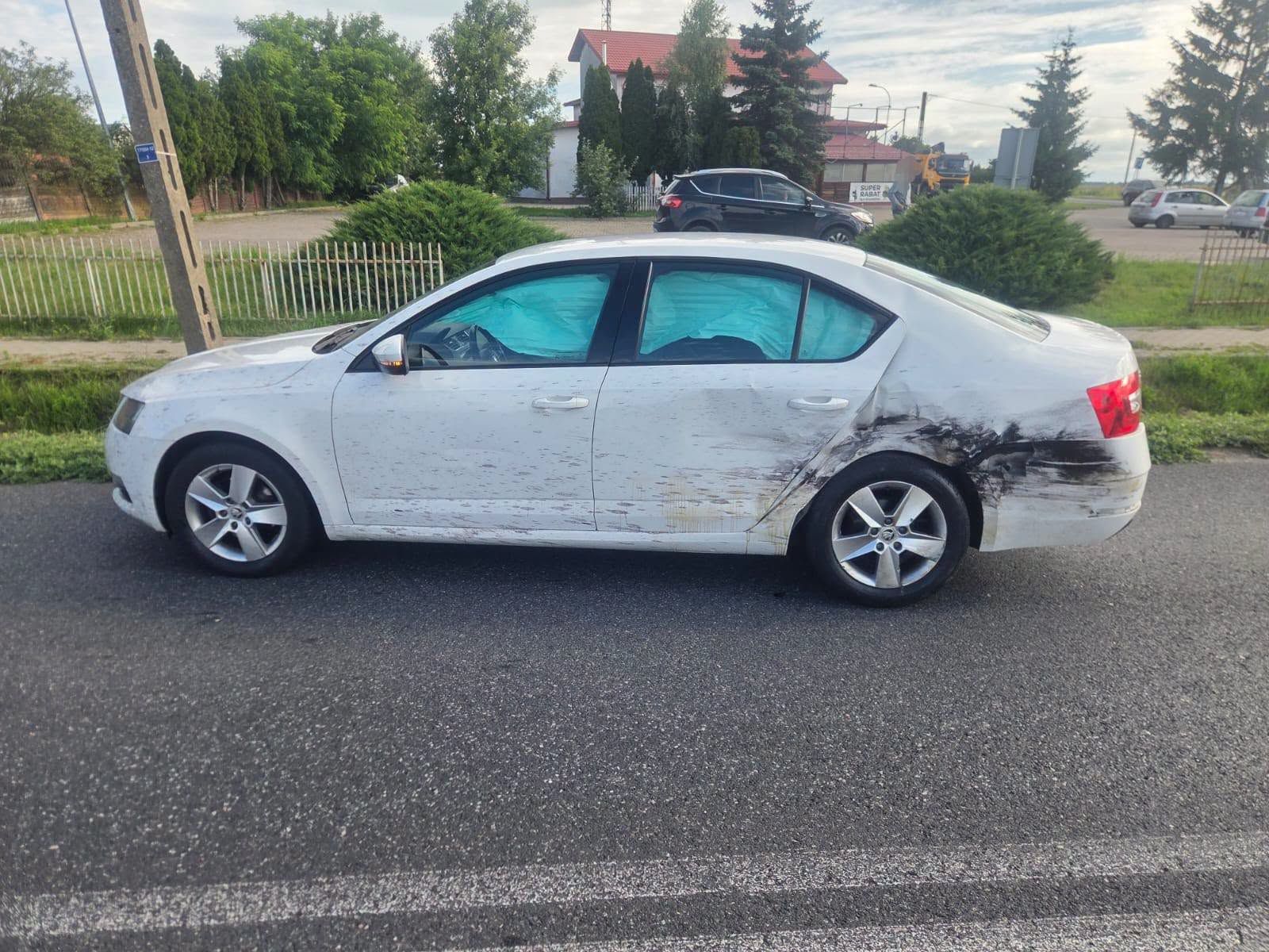 Wypadek na DK 10 w Dzierzążni 