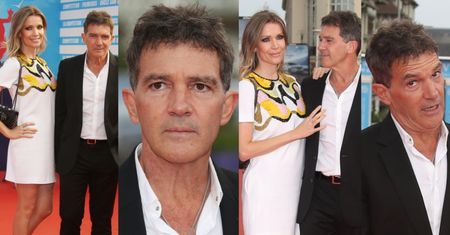 Wychudzony Banderas promuje młodszą o 20 lat dziewczynę na festiwalu filmowym (ZDJĘCIA)
