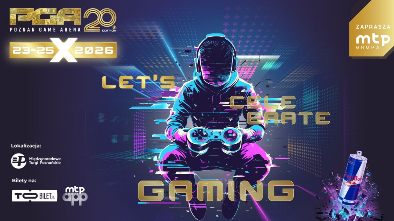 Poznań Game Arena 2026 zyskało potężnego partnera. Red Bull dołącza do jubileuszowej edycji