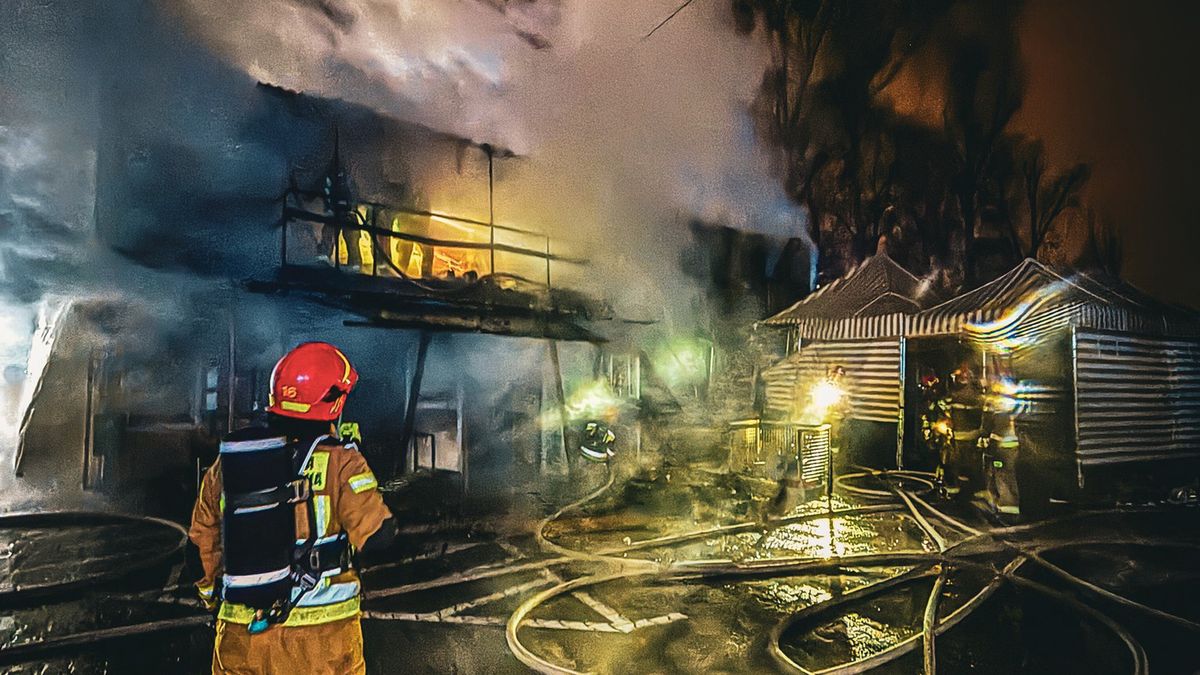 Pożar przy ul. Bakalarskiej