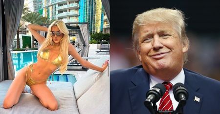 Karolina Derpieńska wdzięczy się na fotkach z Donaldem Trumpem i pomstuje na "zawistnych Polaków" (ZDJĘCIA)