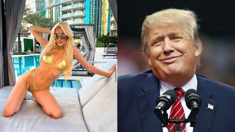 Karolina Derpieńska wdzięczy się na wspólnym zdjęciu z Donaldem Trumpem 