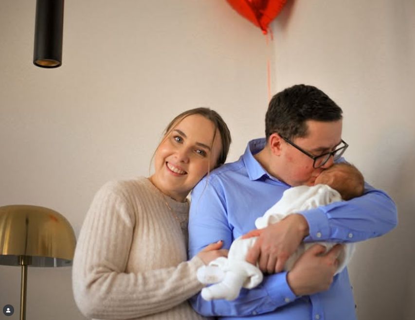 Miłosz Motyka z żoną