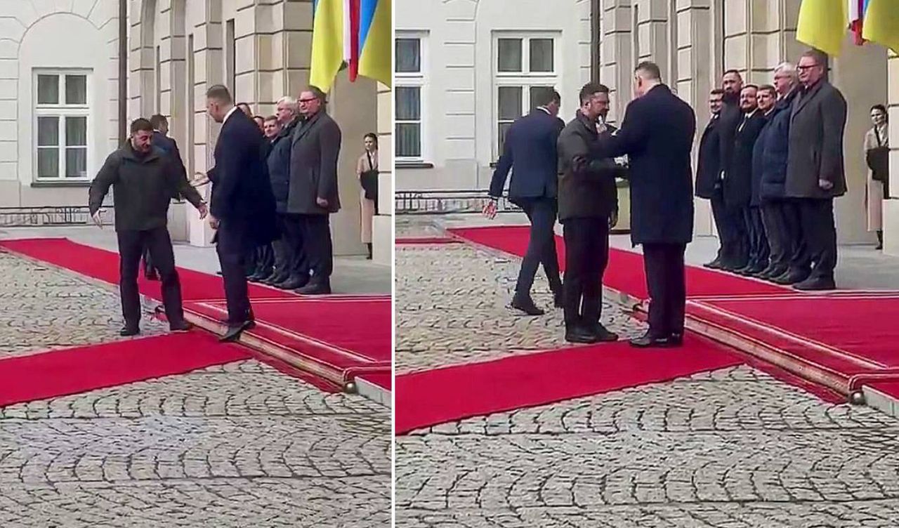 Tak Nawrocki przywitał Zełenskiego. Jest nagranie