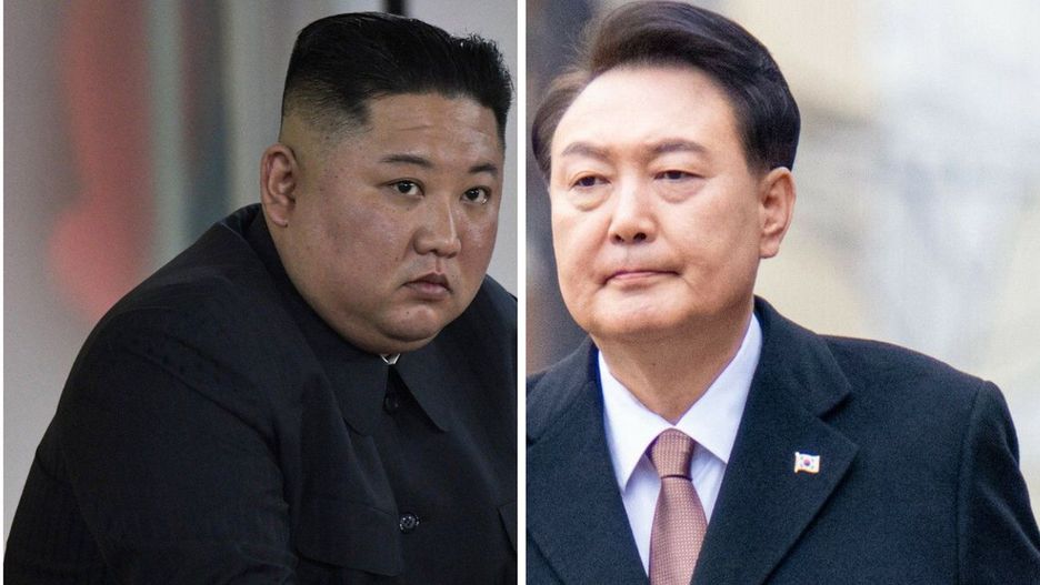 Kim Dzong Un i prezydent Korei Południowej Yoon Suk Yeol