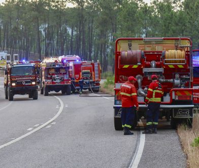 Portugalia walczy z pożarami i ekstremalną pogodą. Plażowicze uciekają z plaż, a ambasada ostrzega
