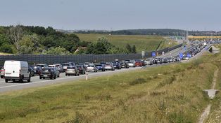 Nowe Marze: Wielki korek na A1. Są duże utrudnienia dla kierowców, jadących nad morze