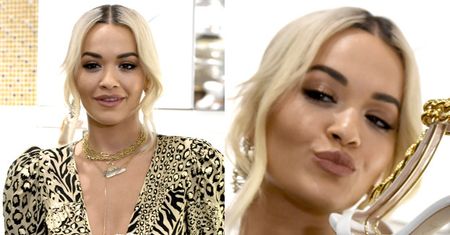 Wzruszona Rita Ora posyła buziaczki znad sandała...