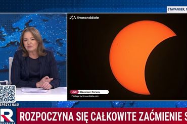 Danuta Holecka i zaćmienie słońca w TV Republika