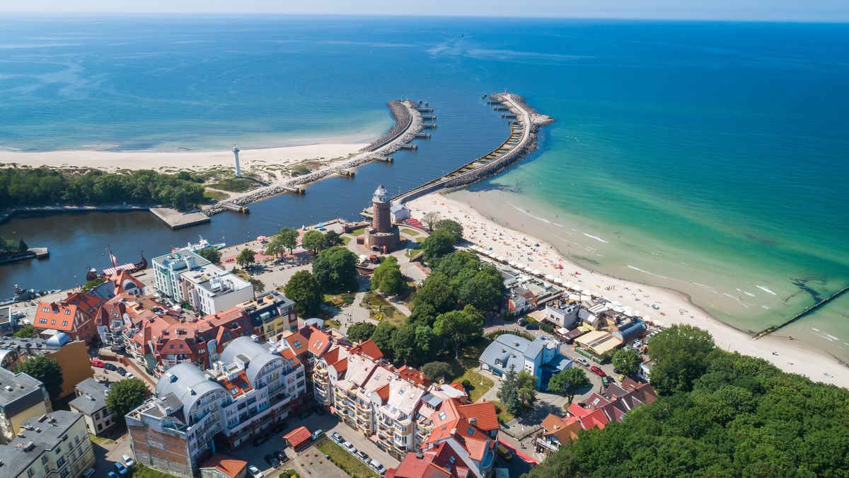 Kołobrzeg z lotu ptaka