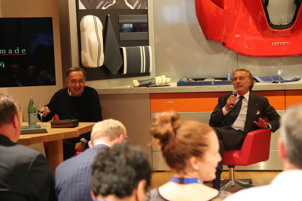 Przy pożegnaniu di Montezemolo, Marchionne nie udawał wzruszonego (fot. Ferrari)