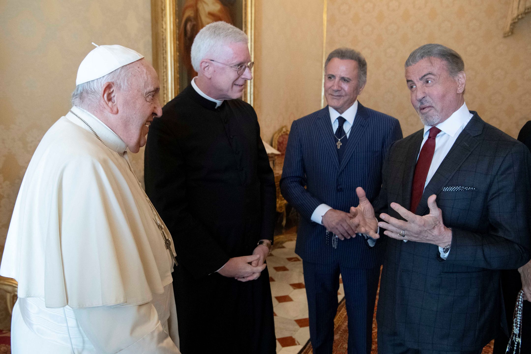 Sylvester Stallone z rodziną u papieża Franciszka