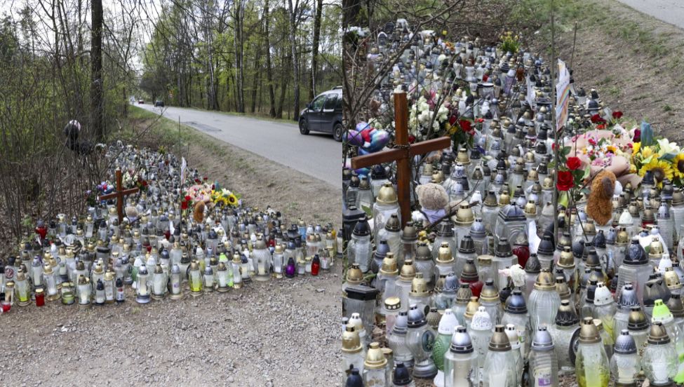 Miejsce wypadku Łukasza Litewki