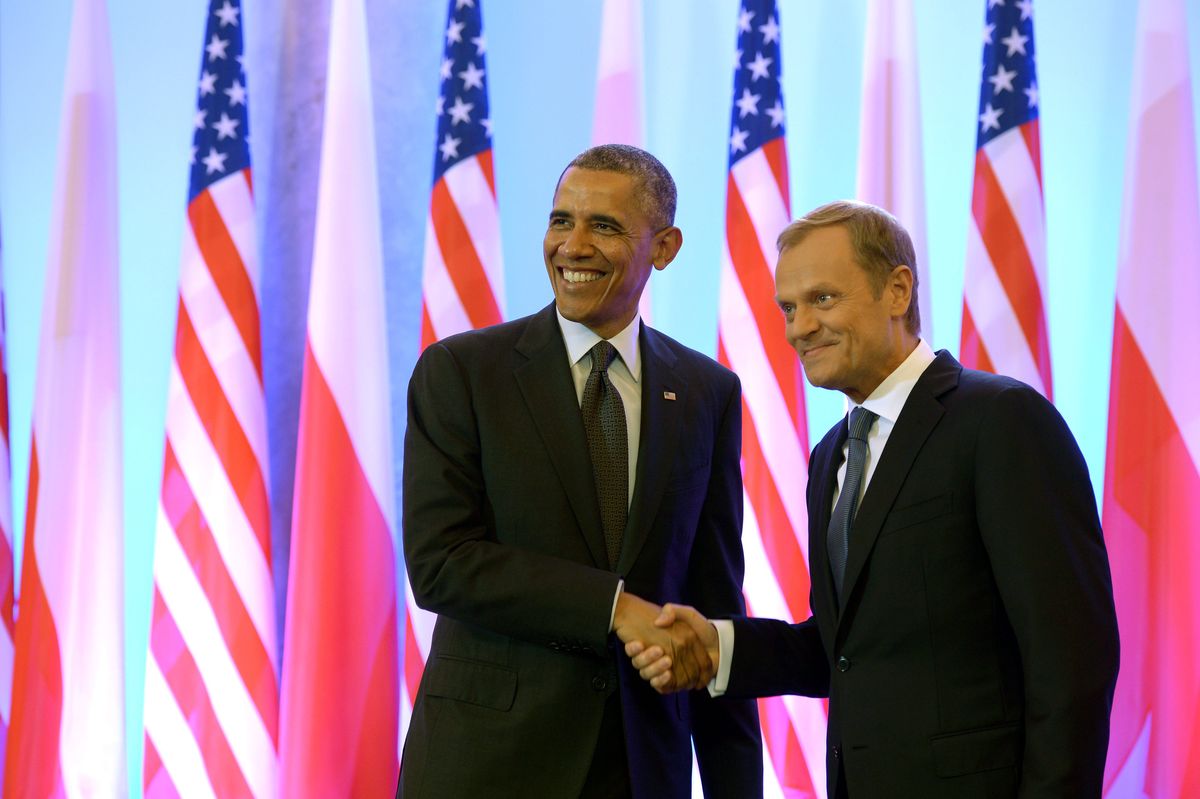 Donald Tusk oraz Barack Obama podczas spotkania w KPRM (zdj. arch.)