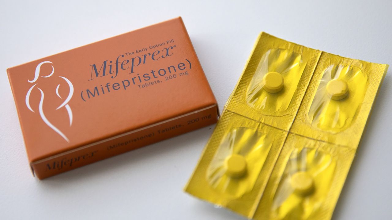 Mifepristone and Misoprostol pills are pictured Wednesday, Oct. 3, 2018, in Skokie, Illinois. (Erin Hooley/Chicago Tribune/Tribune News Service via Getty Images)