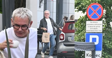 Robert Janowski zaparkował swojego smarta na ZAKAZIE i poczłapał z żoną na kawkę
