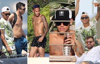 Neymar na wakacjach: Impreza na jachcie i drinki z modelkami (ZDJĘCIA)