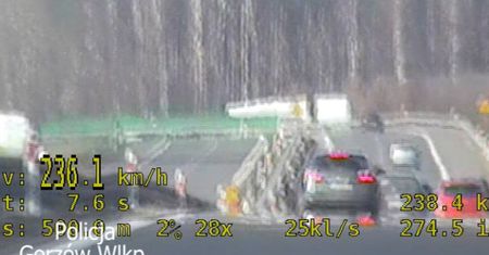 Jechał 236 km/h na ekspresówce. Policjanci nie mieli litości
