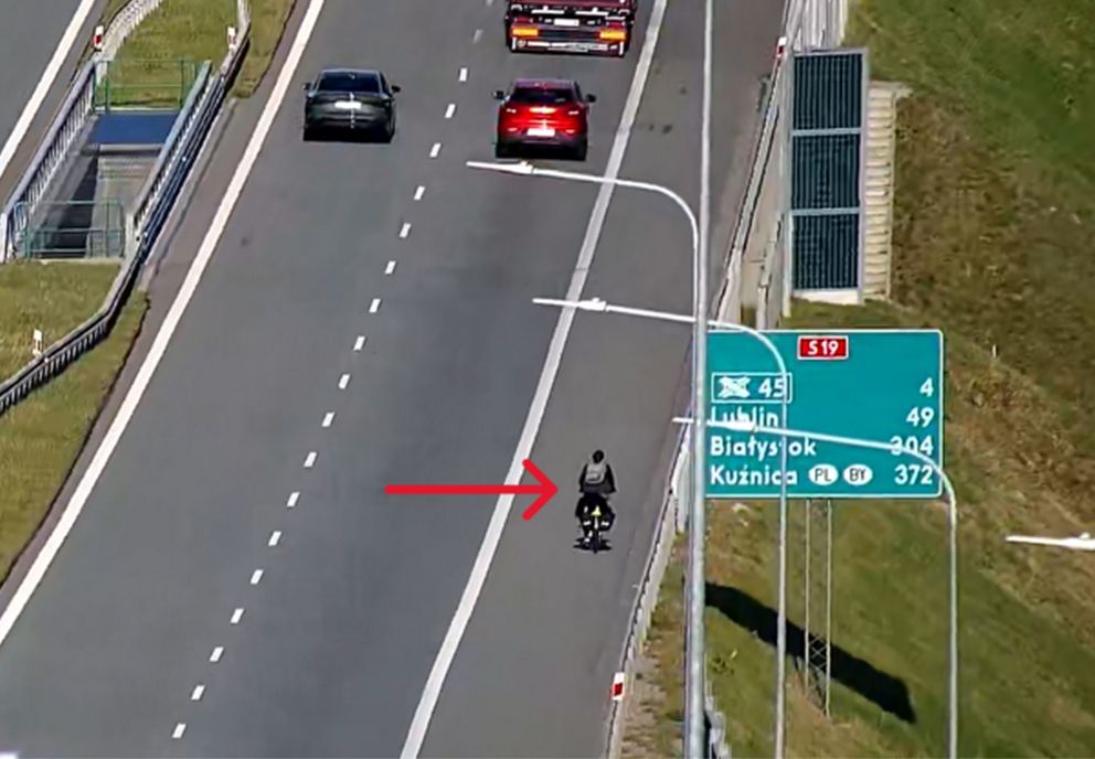 Kraśnik: Rowerzysta na S19 zatrzymany przez policjantów