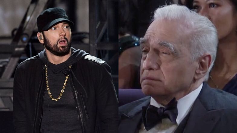 Oscary 2020. Eminem niespodziewanie pojawił się na tegorocznej gali. Zaśpiewał, ale Martin Scorsese raczej nie był pod wrażeniem... (FOTO)