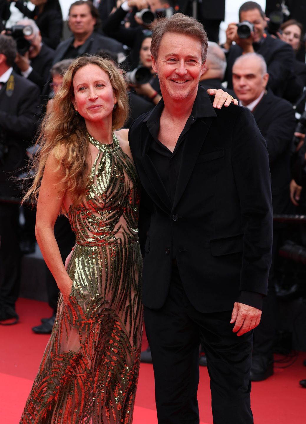 Edward Norton z żoną