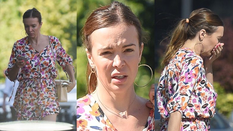 Smutna Anna Wendzikowska na spacerze 