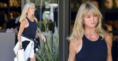Dawno niewidziana 79-letnia Goldie Hawn taszczy torby, prezentując WYDATNE usta