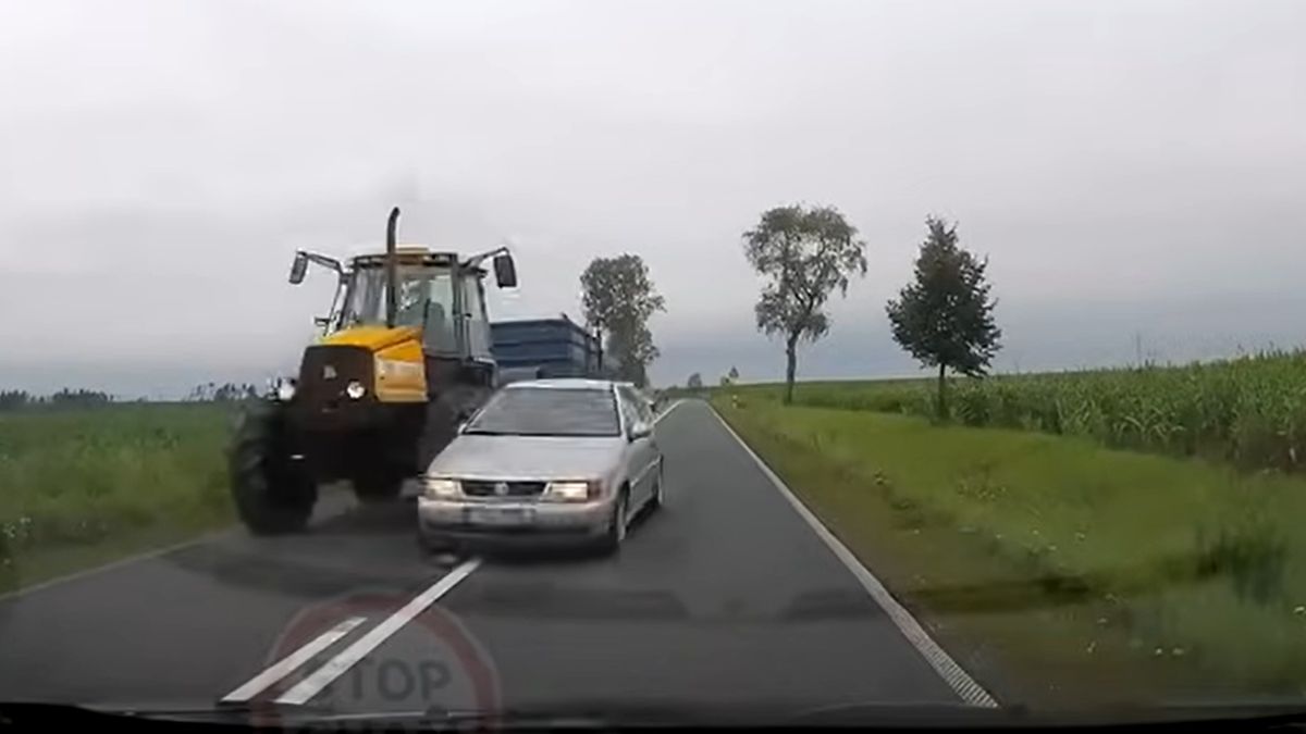 Tak wyprzedzał ciągnik rolniczy jeden z kierowców na polskiej drodze