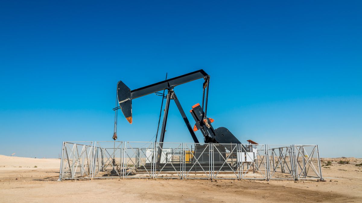Oil Industry Well PumpOil industry well pump under blue desert sky, nodding donkey rig pumping crude oil up from the ground of an oil field in the desert.MlennyBahrain, Desert, Discovery, Drill, Equipment, Exploration, Fossil Fuel, Fuel and Power Generation, Horizontal, Industry, Machine, Manufacturing, Middle East, Nobody, Oil, Oil Field, Oil Industry, Oil Pump, Oil Rig, Oil Well, Persian Gulf Countries, Remote, Sand, Saudi Arabia, Sky, Sun, Sunlight, United Arab Emirates, Wealth