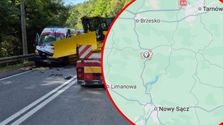 Zderzenie karetki z lawetą. Ranni ratownicy i pacjent