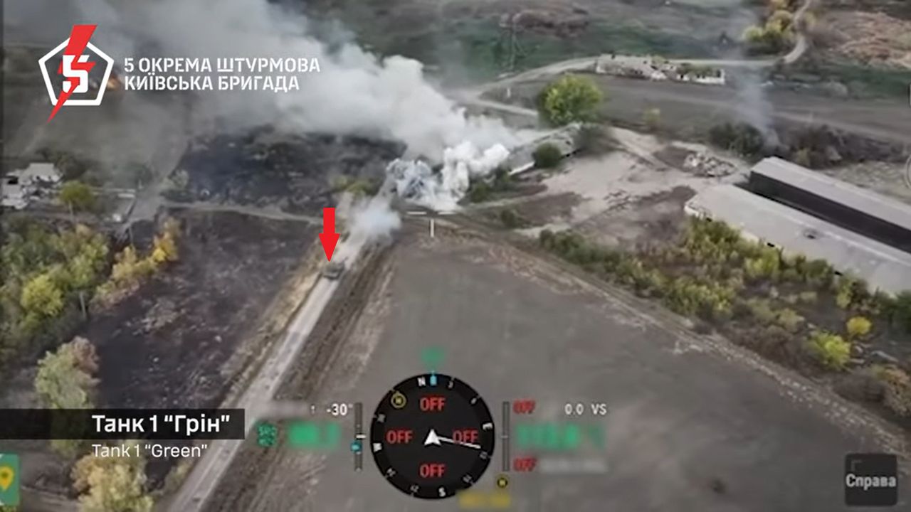 Pancerna szarża Ukraińców koordynowana dronem. Rosjanie byli bez szans